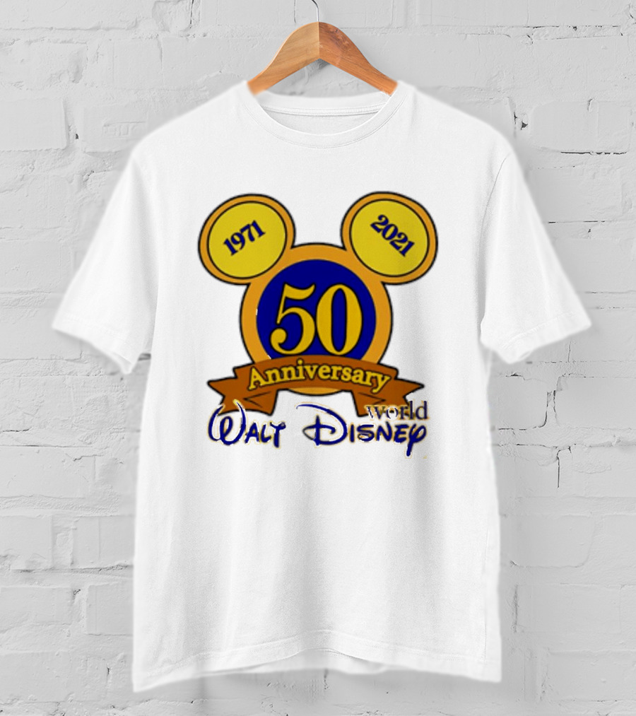1971 2021 50th Anniversary Walt Disney World Mickey Ears Celebration T-Shirt
