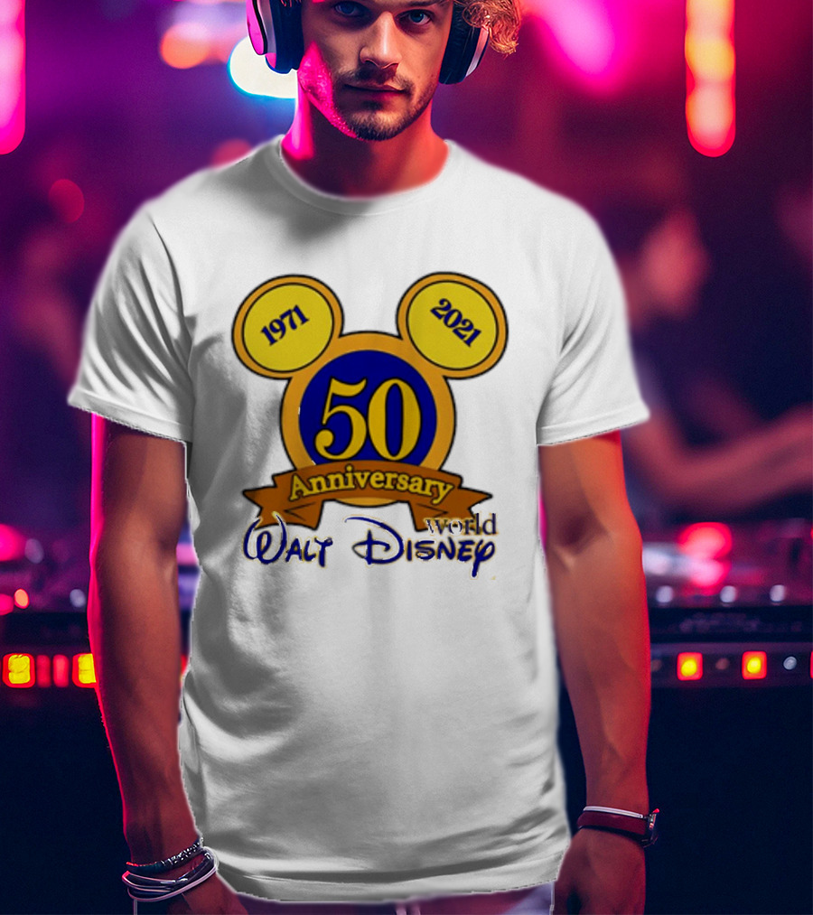 1971 2021 50th Anniversary Walt Disney World Mickey Ears Celebration T-Shirt