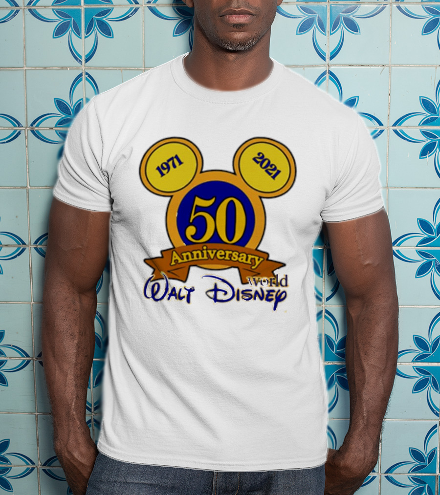 1971 2021 50th Anniversary Walt Disney World Mickey Ears Celebration T-Shirt