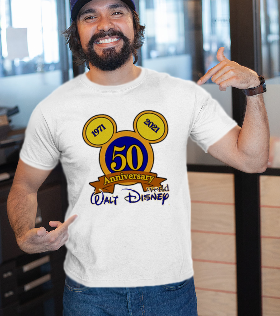1971 2021 50th Anniversary Walt Disney World Mickey Ears Celebration T-Shirt