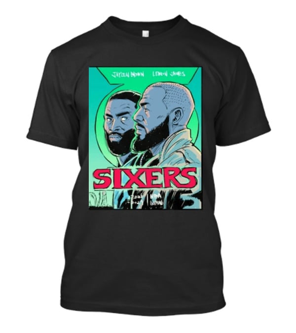 Jaylen Brown Lebron James Sixers NBA Lanterns T-Shirt