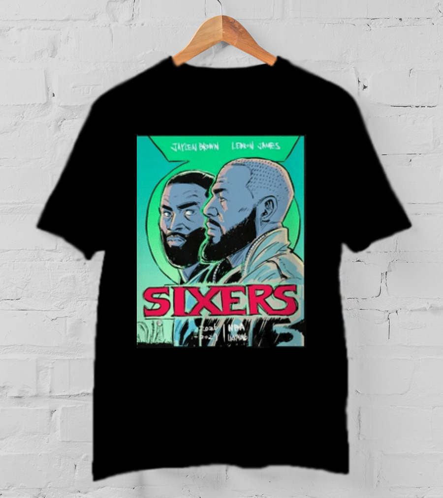Jaylen Brown Lebron James Sixers NBA Lanterns T-Shirt