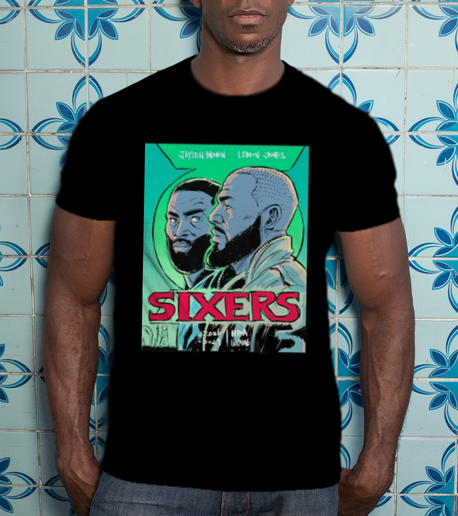 Jaylen Brown Lebron James Sixers NBA Lanterns T-Shirt
