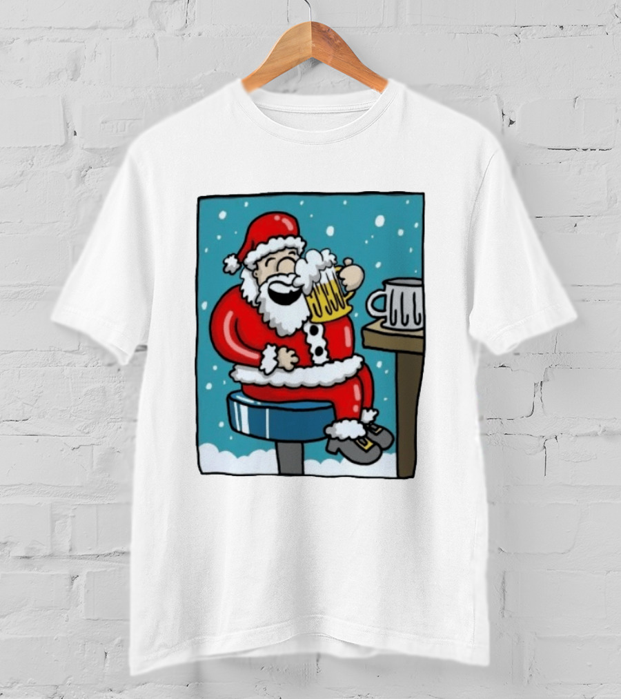 Santa Claus It's The Most Wonderful Time For A Beer Christmas T-Shirt