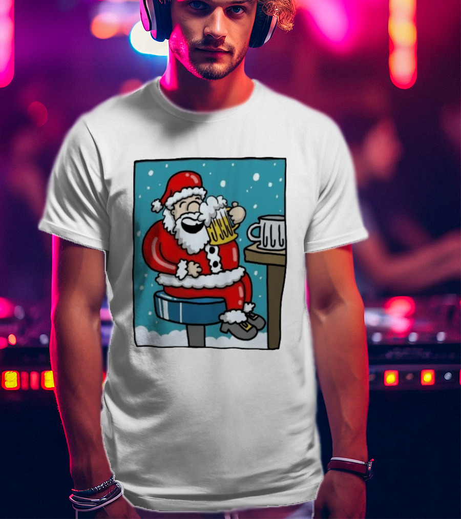 Santa Claus It's The Most Wonderful Time For A Beer Christmas T-Shirt