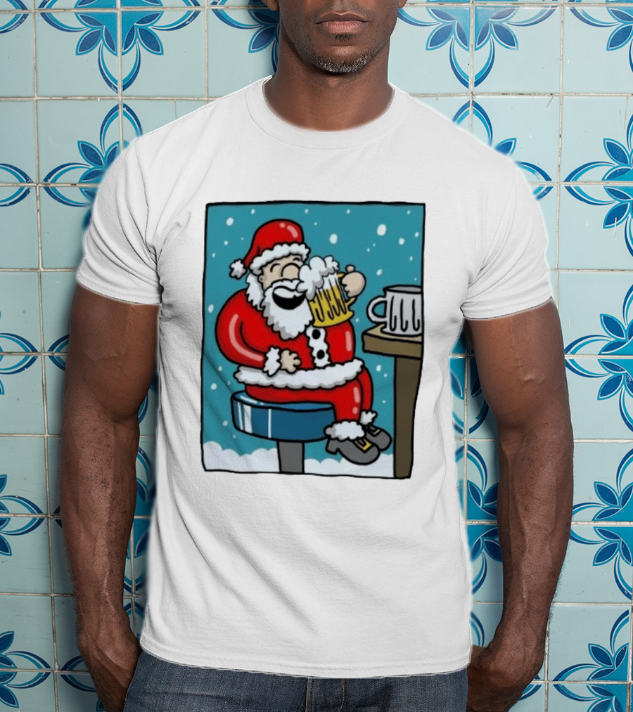 Santa Claus It's The Most Wonderful Time For A Beer Christmas T-Shirt
