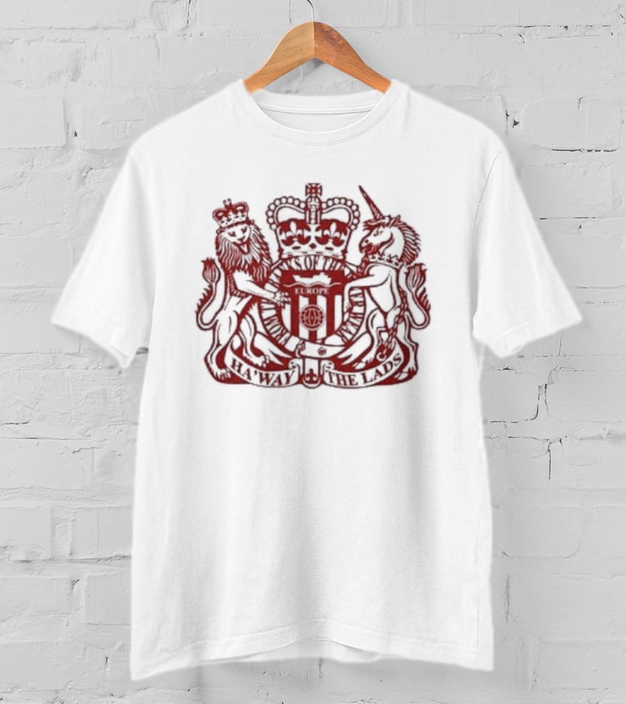 Sunderland AFC Ha'way The Lads From Banks Of The River Wear Europe British Royal Coat Of Arms T-Shirt