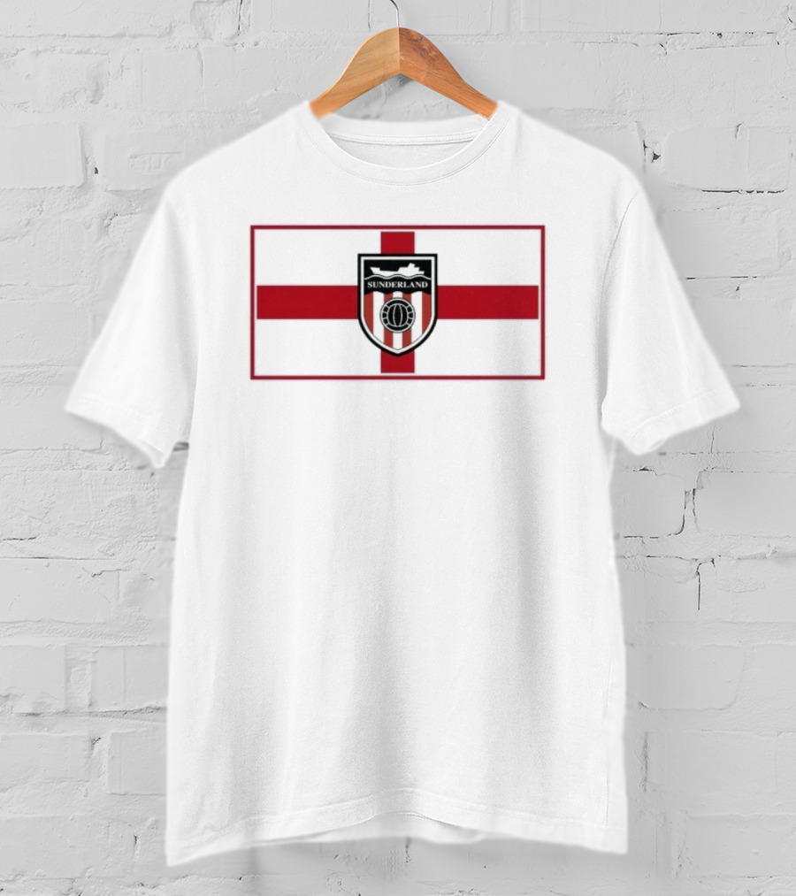Sunderland AFC St George Cross Crest Flag Soccer Team T-Shirt