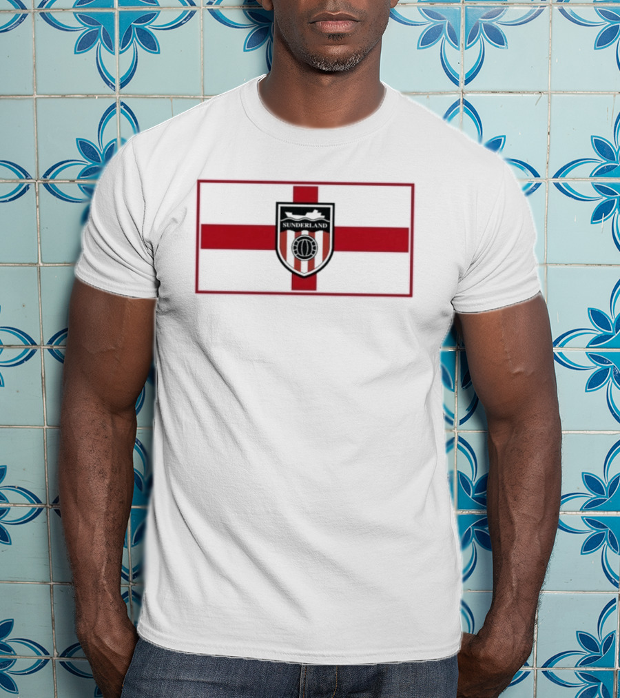 Sunderland AFC St George Cross Crest Flag Soccer Team T-Shirt