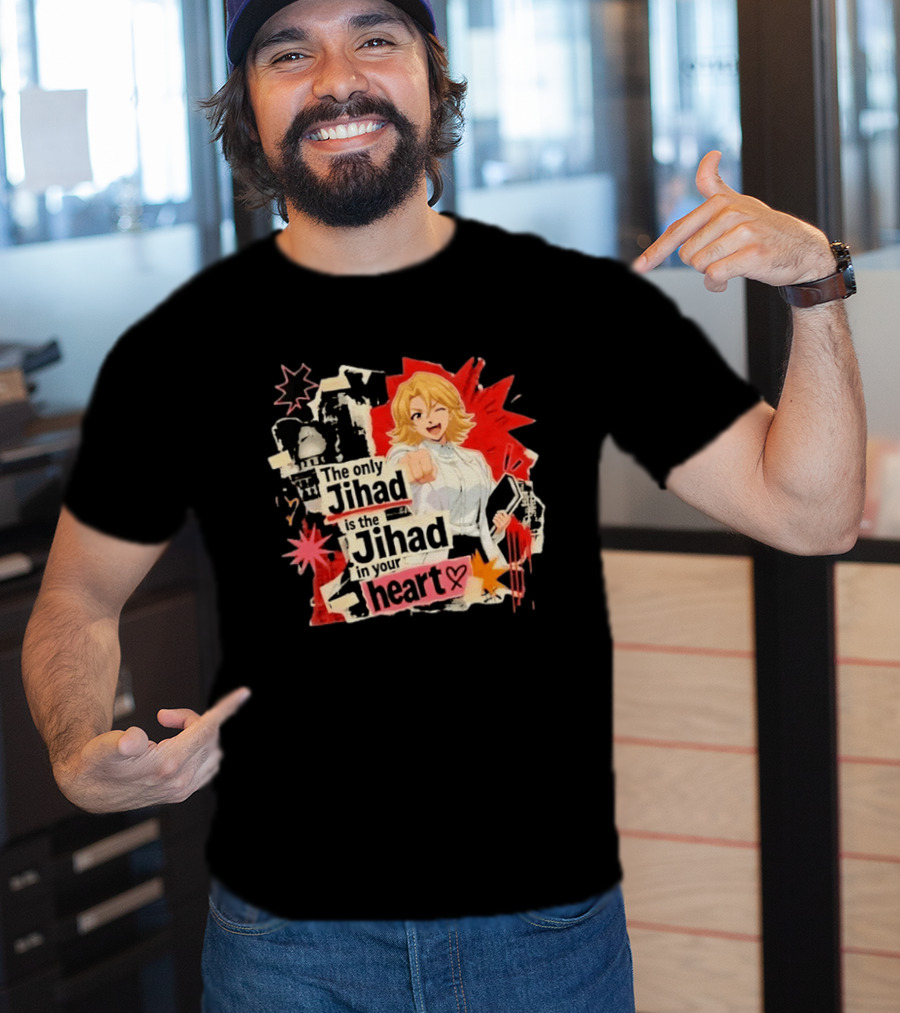 The Only Jihad Is The Jihad In Your Heart Anime Red Black Starburst Manga T-Shirt
