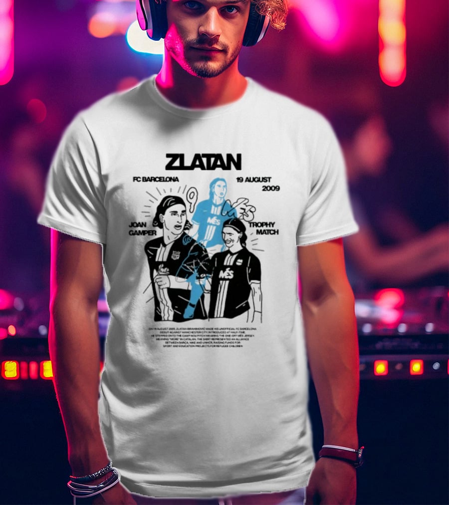 Zlatan Ibrahimović FC Barcelona 19 August 2009 Joan Gamper Trophy Més Match T-Shirt