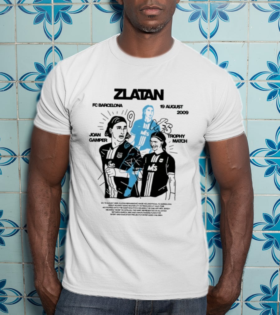 Zlatan Ibrahimović FC Barcelona 19 August 2009 Joan Gamper Trophy Més Match T-Shirt