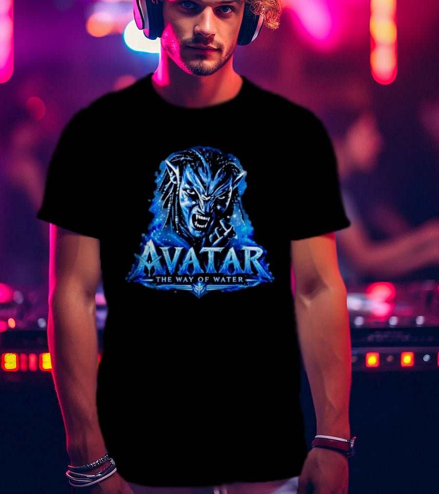 Avatar The Way Of Water Na'vi Warrior Fierce Expression T-Shirt