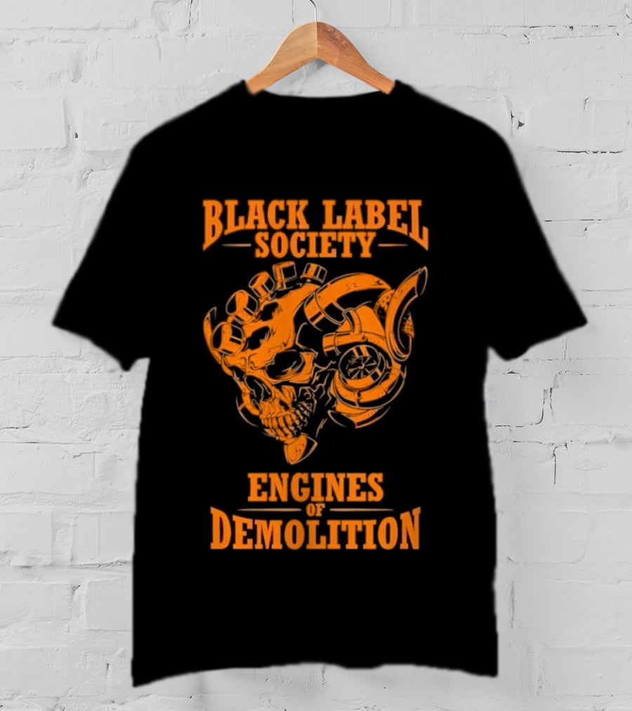Black Label Society Engines Of Demolition Skull T-Shirt