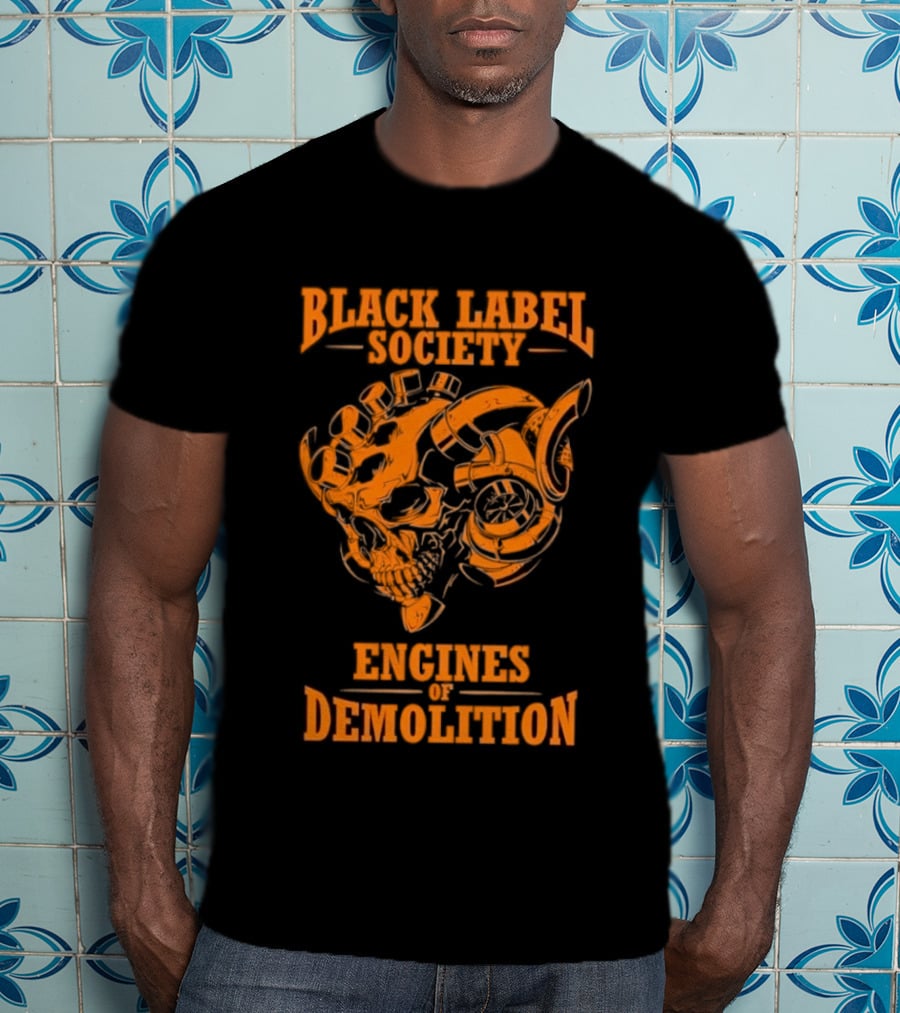 Black Label Society Engines Of Demolition Skull T-Shirt