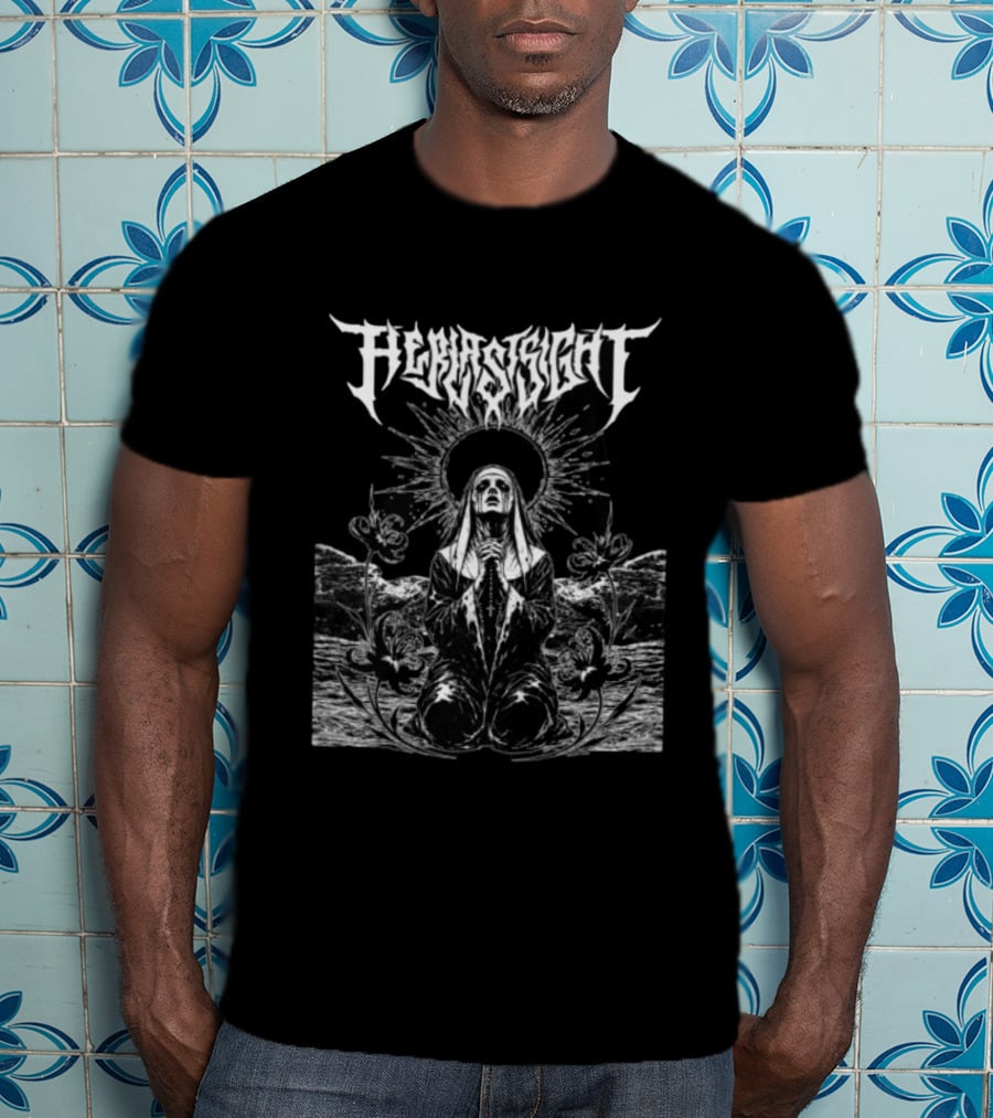 Her Last Sight Store Nun Black Gothic Art Tattoo T-Shirt