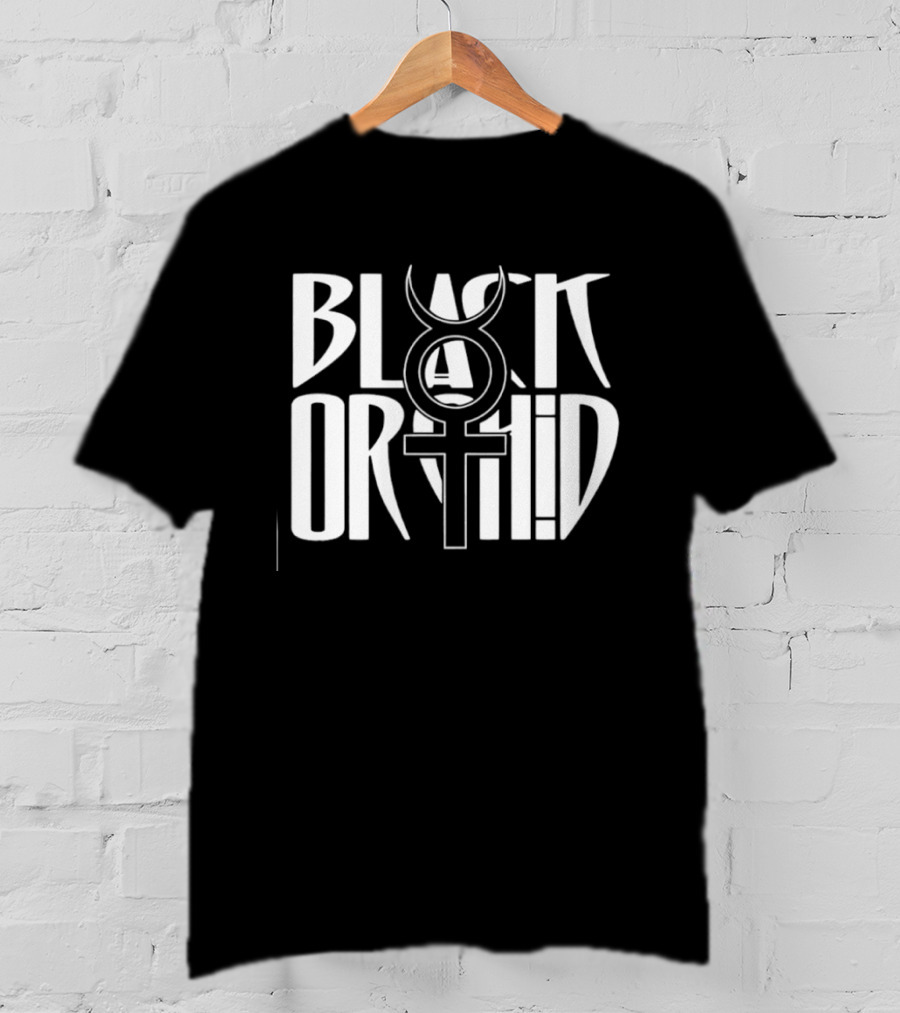 Black Orchid Occult Gothic Mystical T-Shirt