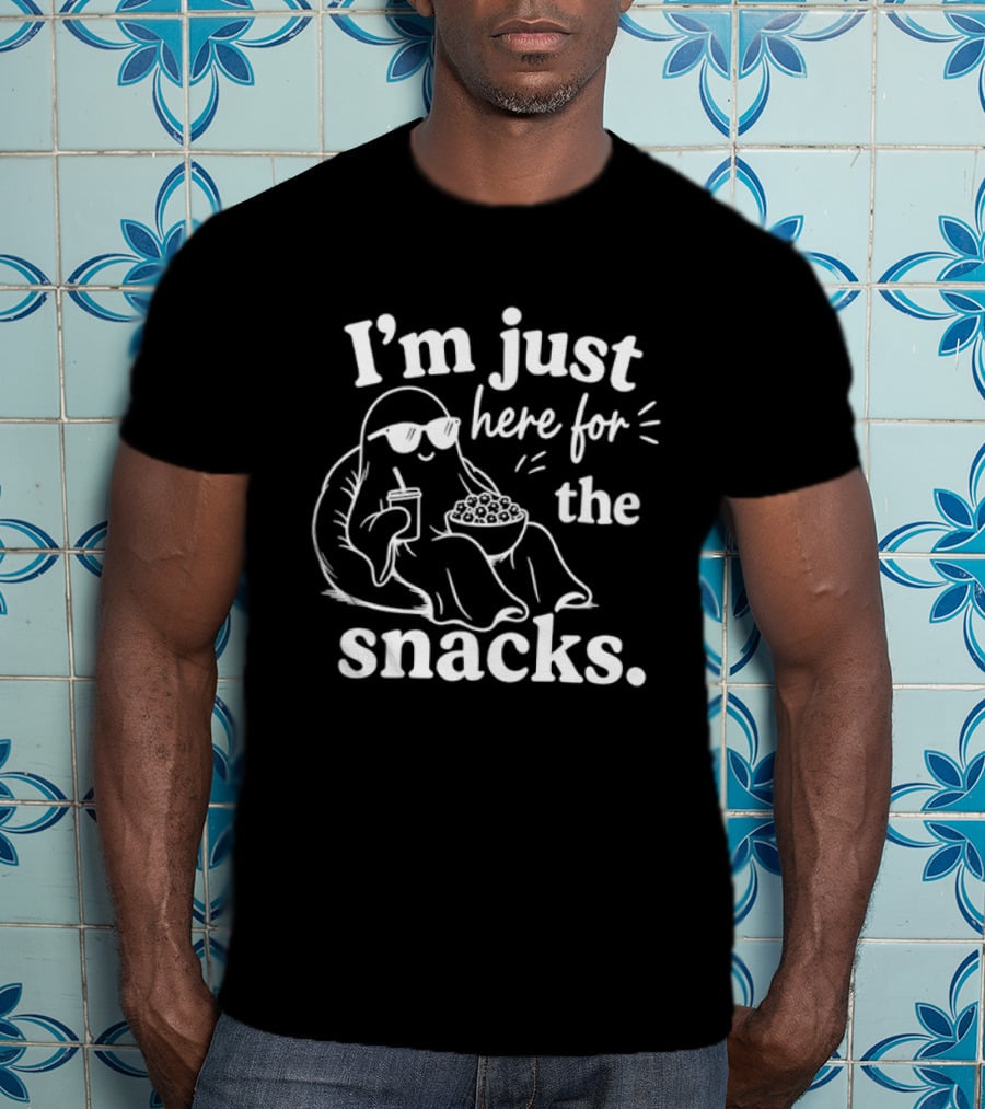 I'm Just Here For The Snacks Ghost Halloween T-Shirt