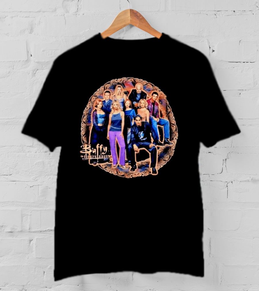 Buffy The Vampire Slayer Cast Angel Ensemble T-Shirt