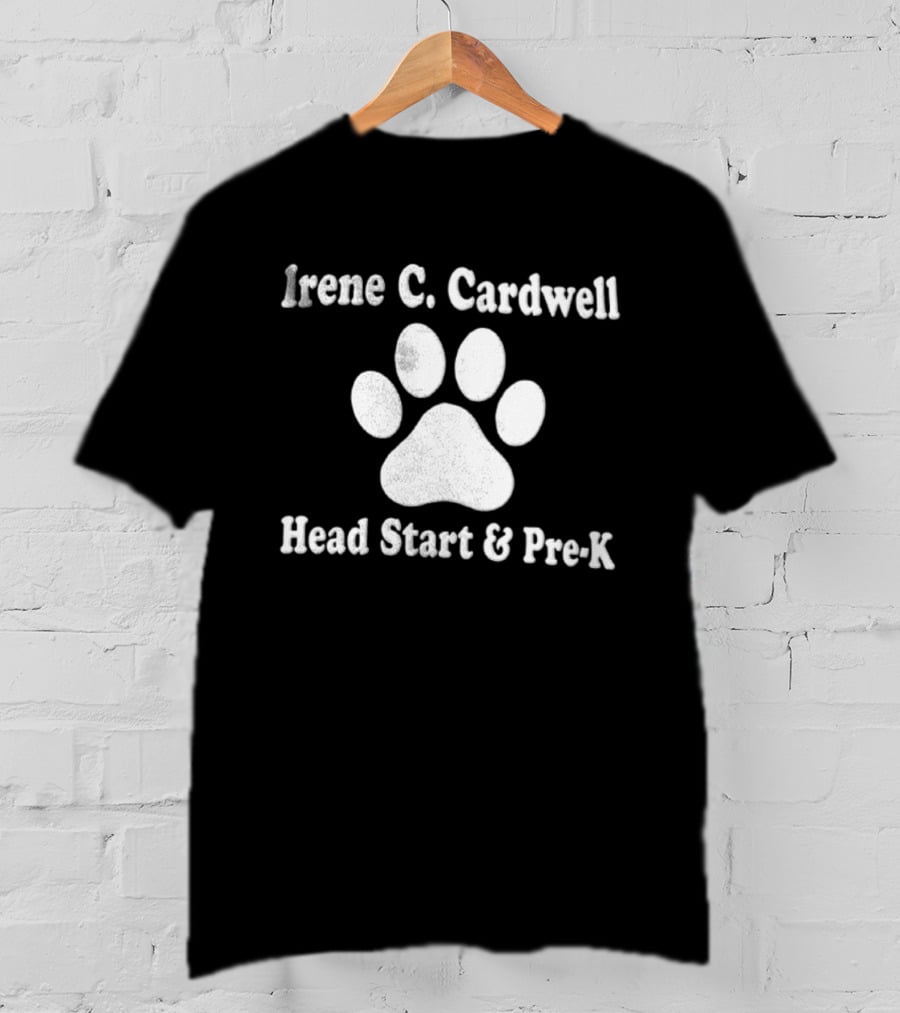Irene C Cardwell Head Start Pre K White Paw T-Shirt