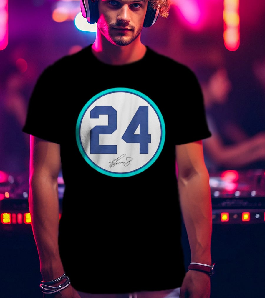 Ken Griffey Jr Number 24 Seattle Mariners Team Jersey Number T-Shirt