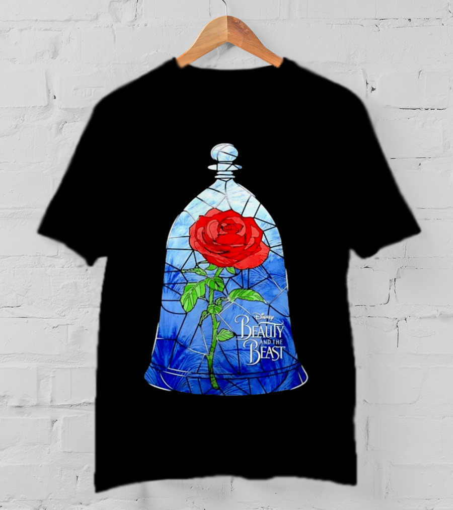 Disney Beauty And The Beast Stained Glass Rose Enchantment T-Shirt