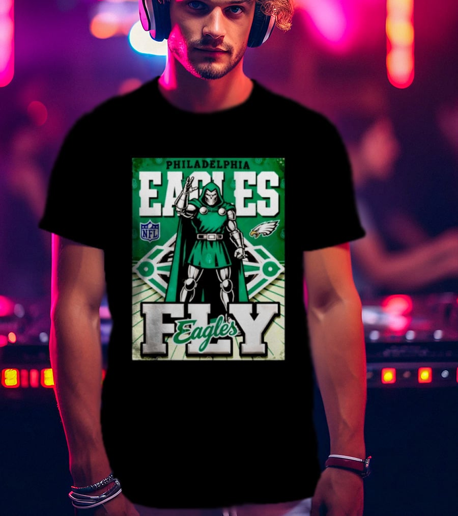 Philadelphia Eagles Doctor Doom NFL Fly Eagles T-Shirt