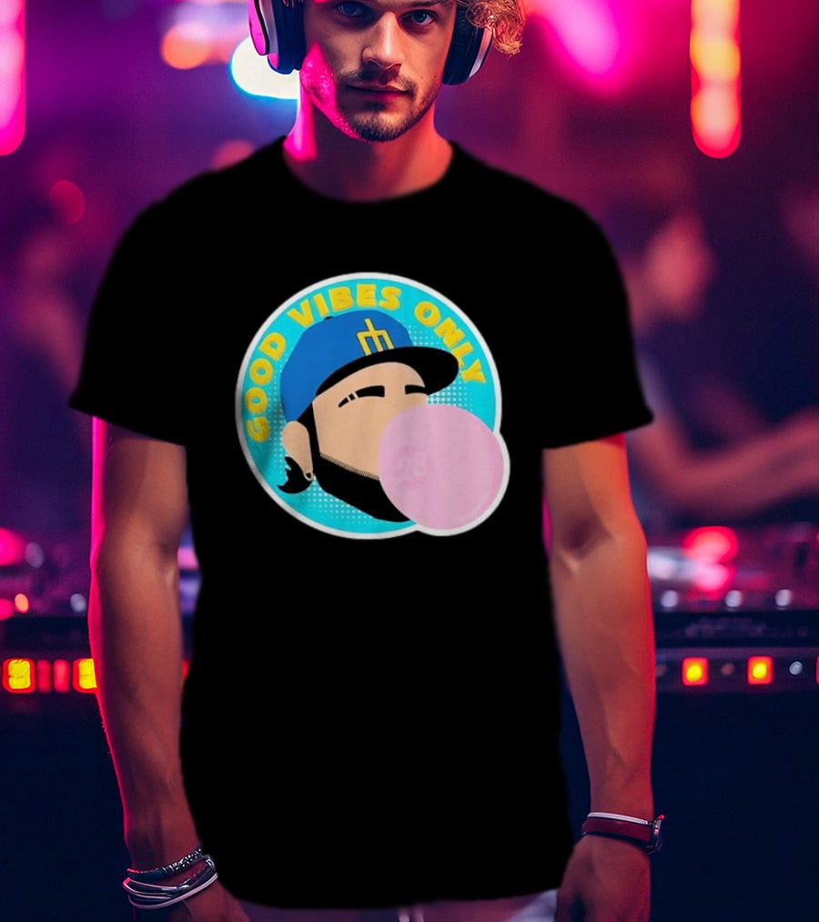 Seattle Mariners Eugenio Suarez Good Vibes Only 28 Baseball Bubblegum T-Shirt