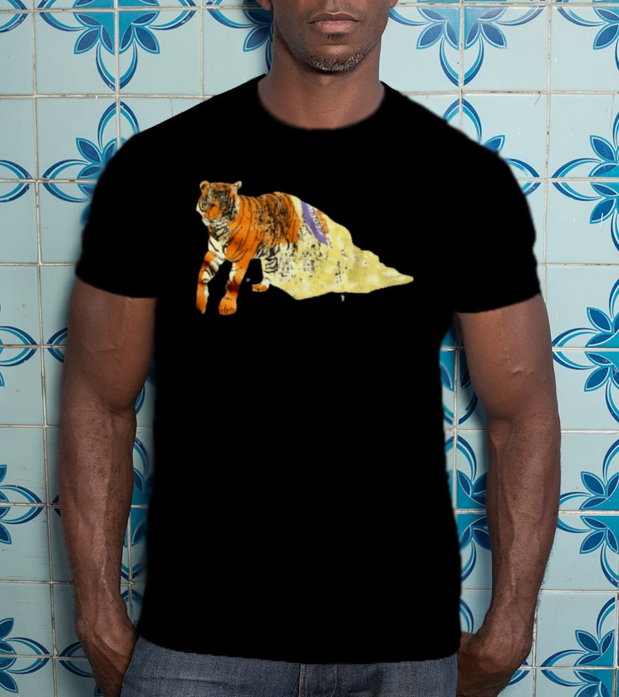 FedEx Tiger Wrapped In Distressed Envelope Packaging Vintage Aesthetic T-Shirt
