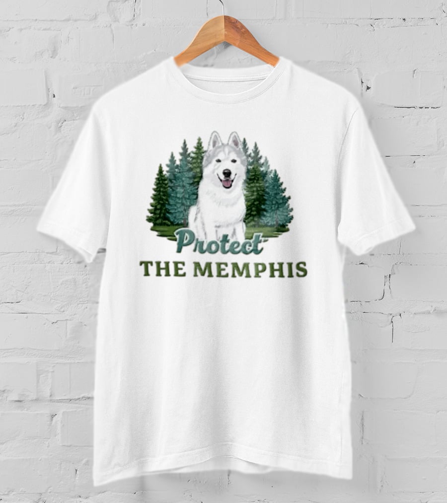 Protect The Memphis Husky Dog Forest Nature Animal T-Shirt