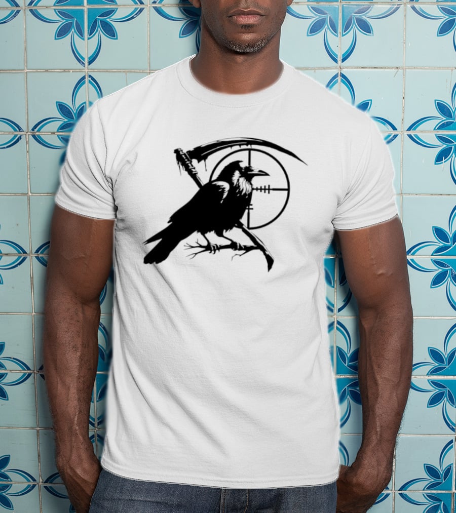 Grim Reaper Raven Sniper Scope Target T-Shirt