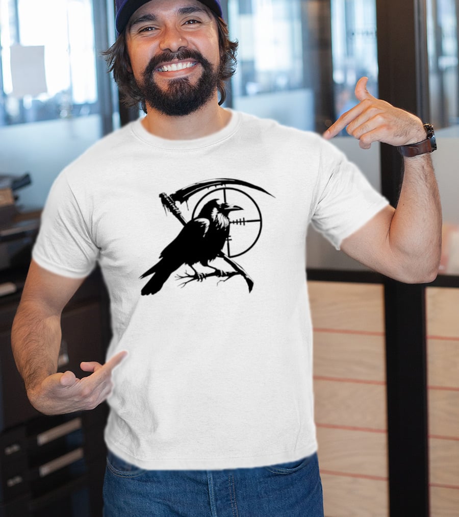 Grim Reaper Raven Sniper Scope Target T-Shirt