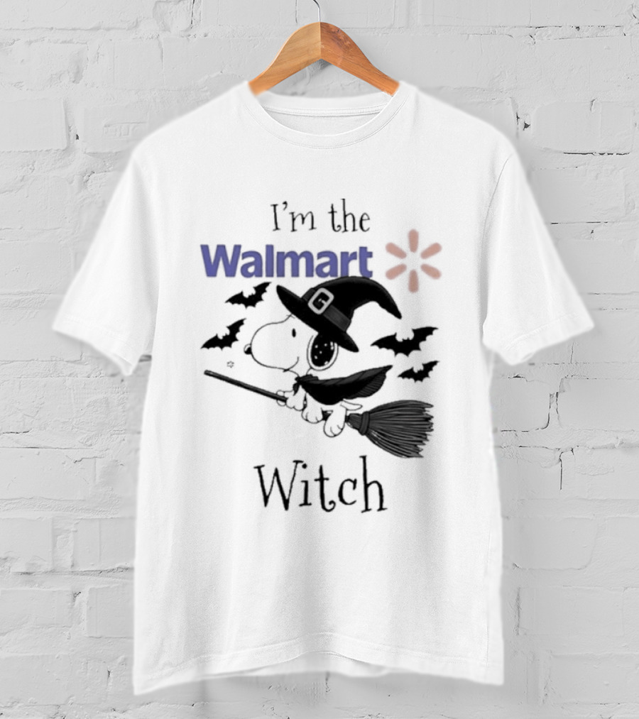 I'm The Walmart Witch Snoopy Halloween 2026 Broomstick Magic T-Shirt