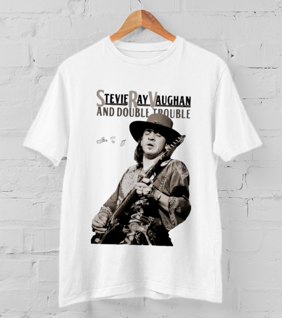 Stevie Ray Vaughan And Double Trouble Live Performance Image T-Shirt