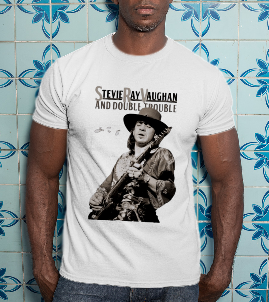Stevie Ray Vaughan And Double Trouble Live Performance Image T-Shirt