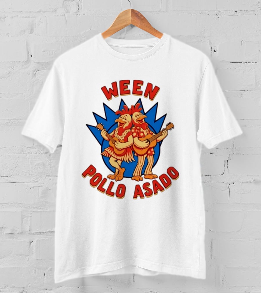 Ween Pollo Asado Chicken Band Alternative Rock Duo Guitars T-Shirt