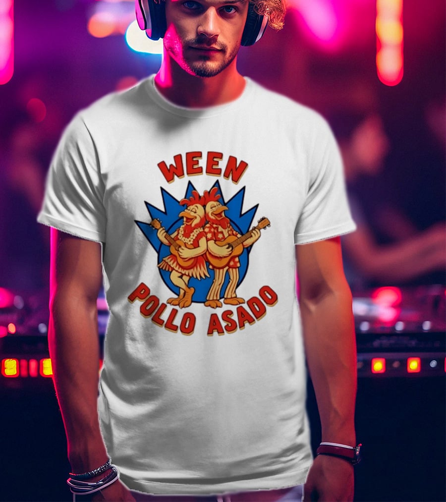 Ween Pollo Asado Chicken Band Alternative Rock Duo Guitars T-Shirt