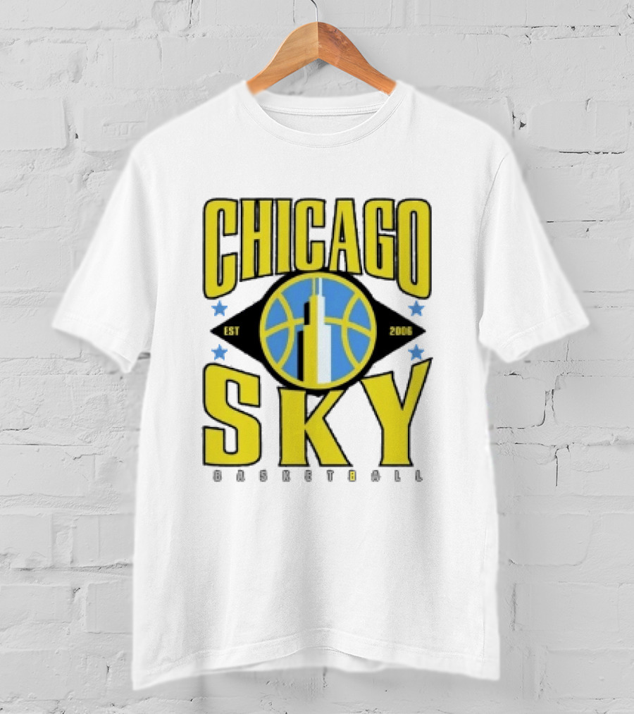 Chicago Sky Est 2006 Basketball Skyline WNBA T-Shirt