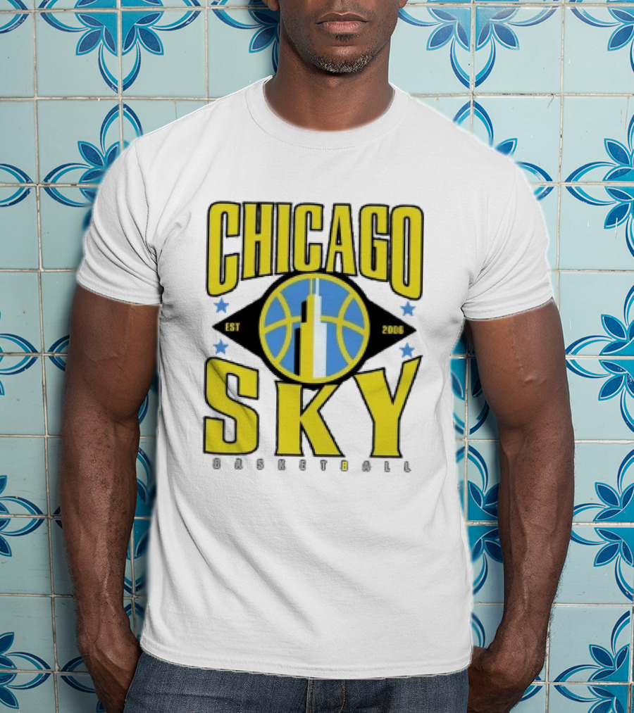 Chicago Sky Est 2006 Basketball Skyline WNBA T-Shirt