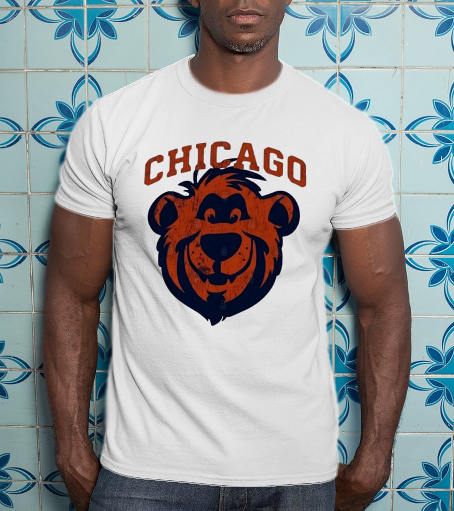Chicago Bears Distressed Bear Face T-Shirt