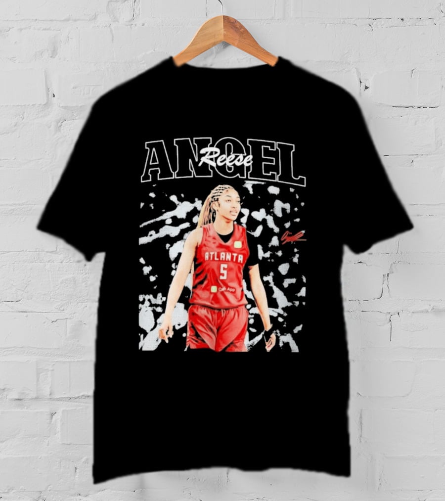 Angel Reese Atlanta No. 5 Basketball Star Burst T-Shirt