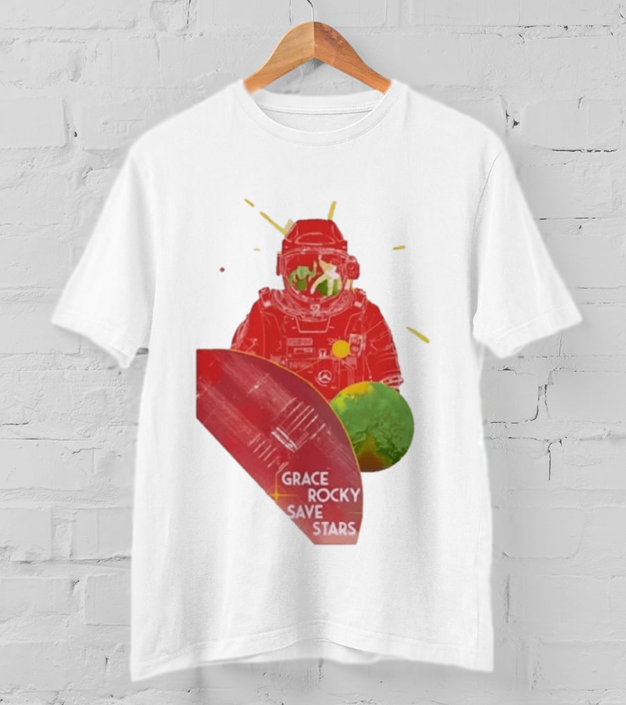 Grace Rocky Save Stars NASA Astronaut Space Adventure T-Shirt
