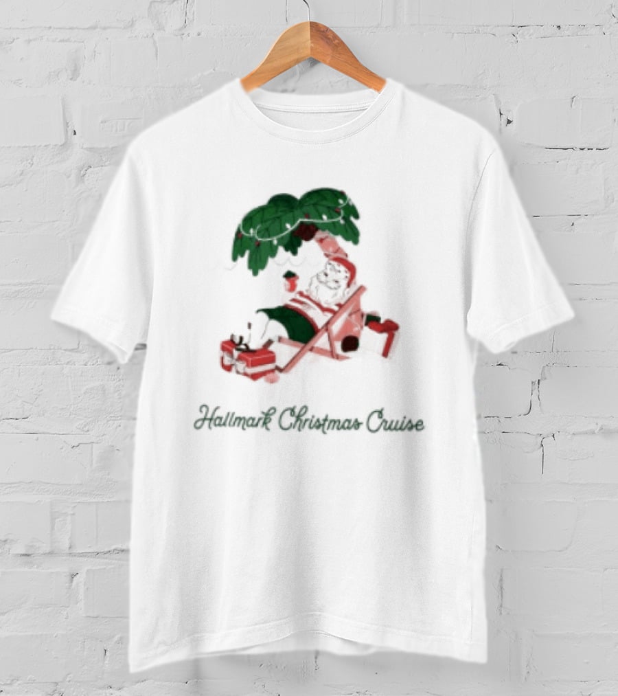 Hallmark Christmas Cruise Store Beach Santa 2026 Holiday Collection T-Shirt