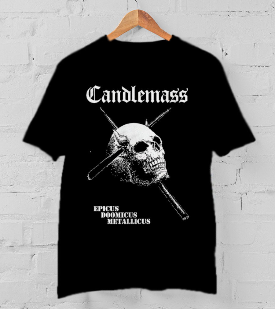 Candlemass Epicus Doomicus Metallicus Skull T-Shirt
