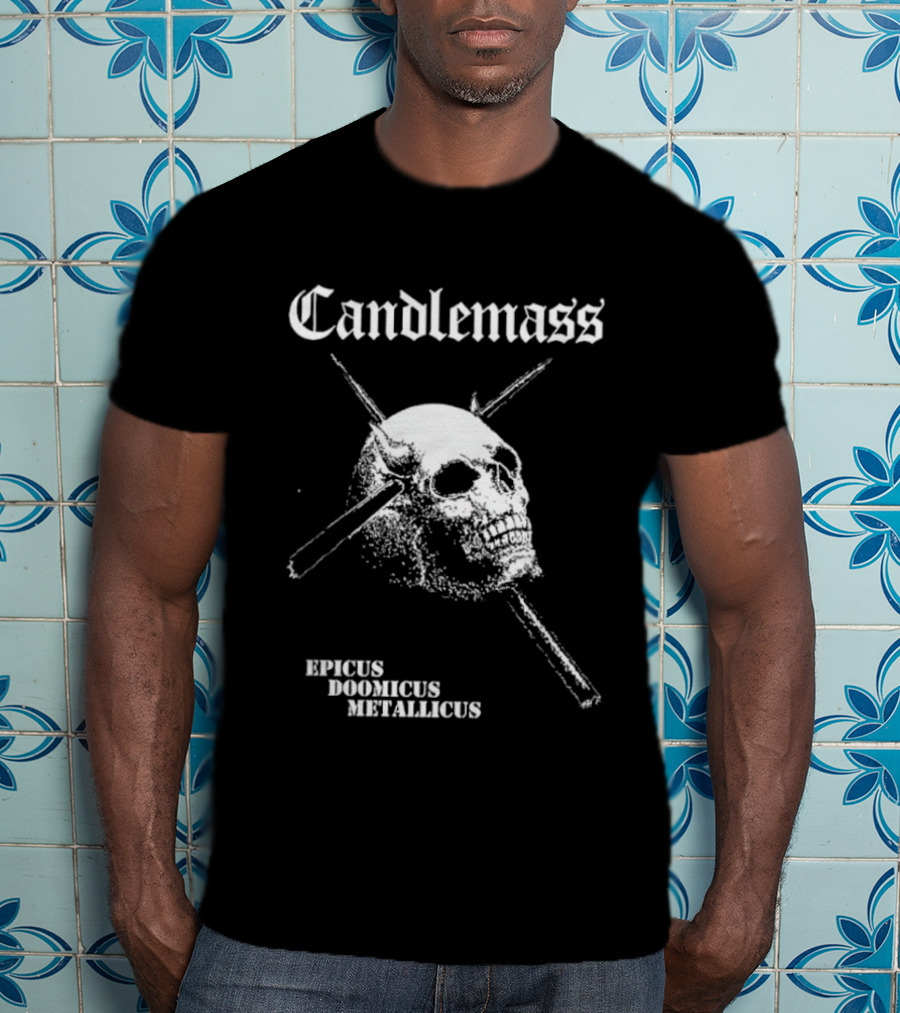 Candlemass Epicus Doomicus Metallicus Skull T-Shirt