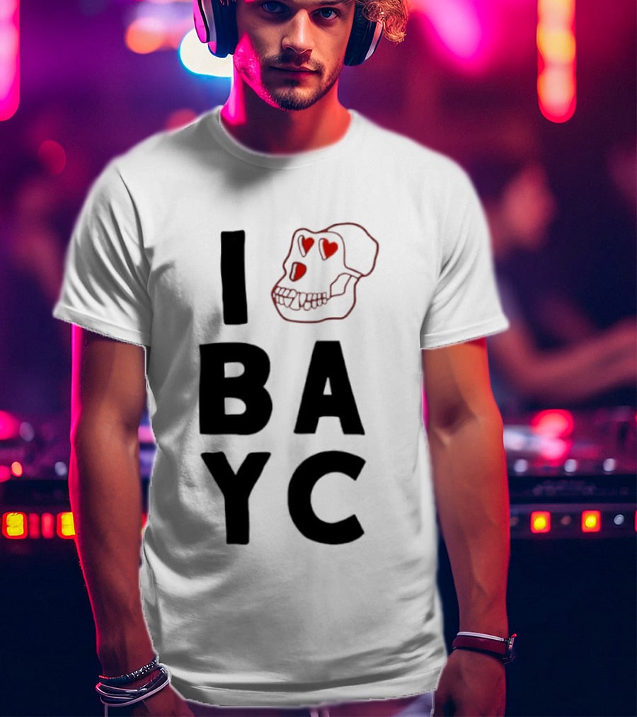 I Love BAYC I Heart Bored Ape Yacht Club NFT Crypto T-Shirt