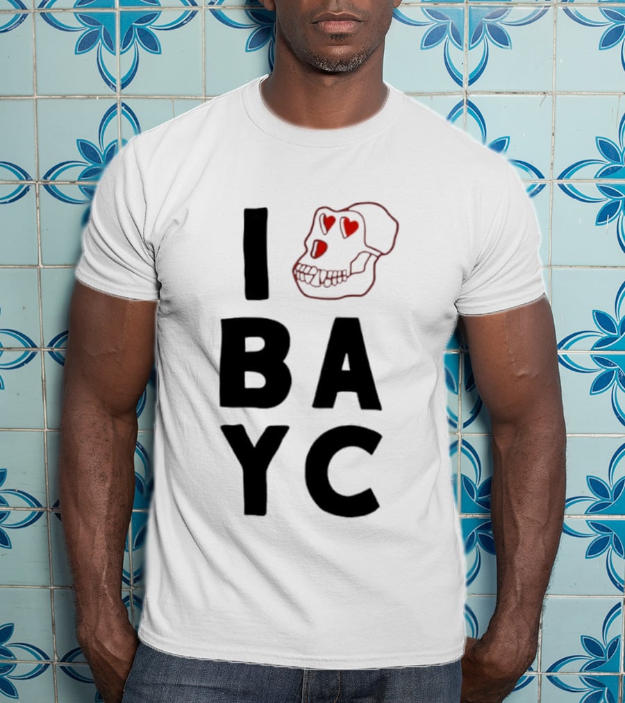 I Love BAYC I Heart Bored Ape Yacht Club NFT Crypto T-Shirt