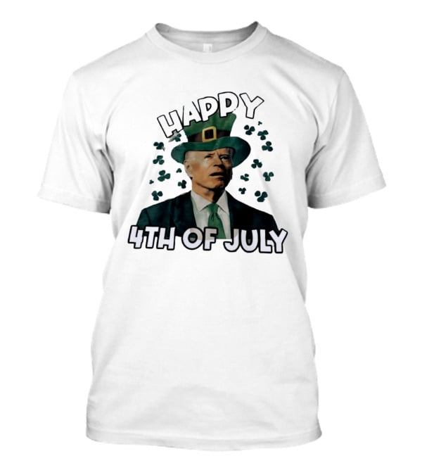 Joe Biden Happy 4th Of July Shamrock Leprechaun T-Shirt