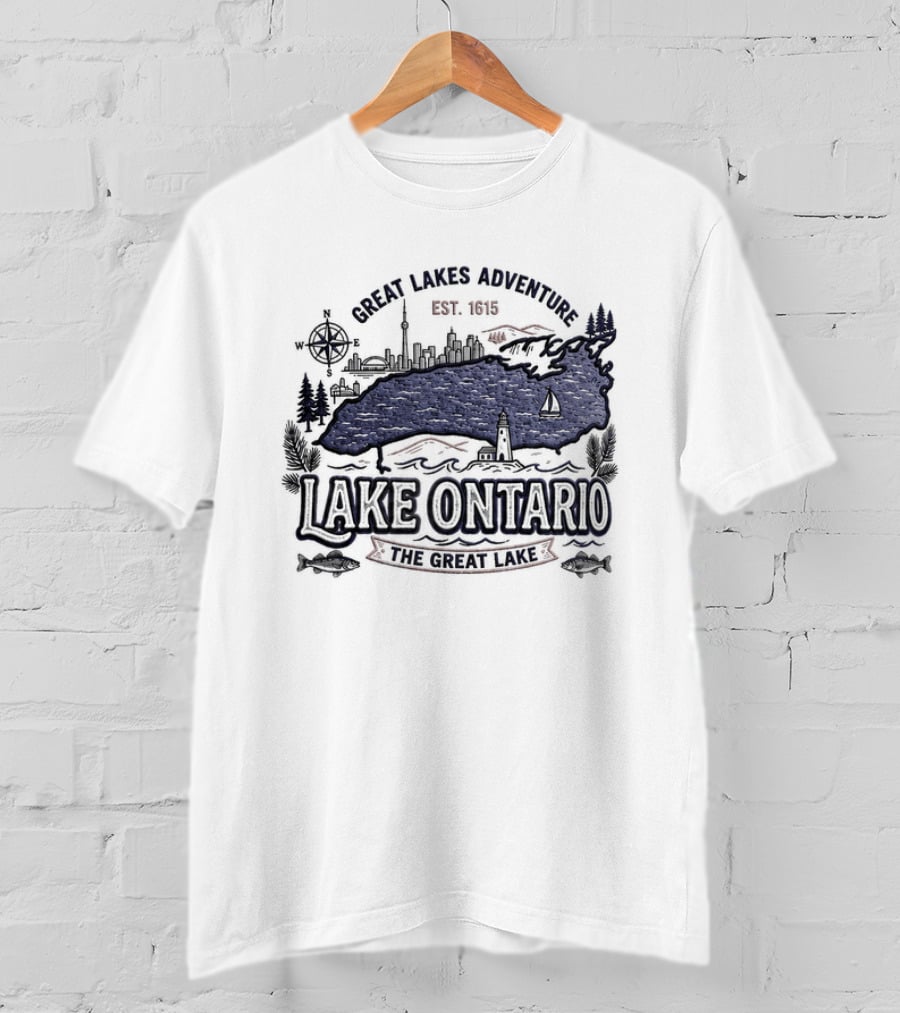 Great Lakes Adventure Lake Ontario Est 1815 The Great Lake T-Shirt