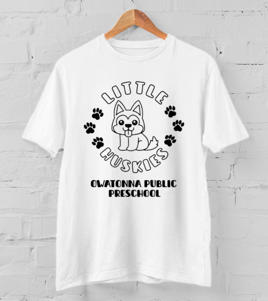 Little Huskies Owatonna Public Preschool Fun Cute Puppy T-Shirt